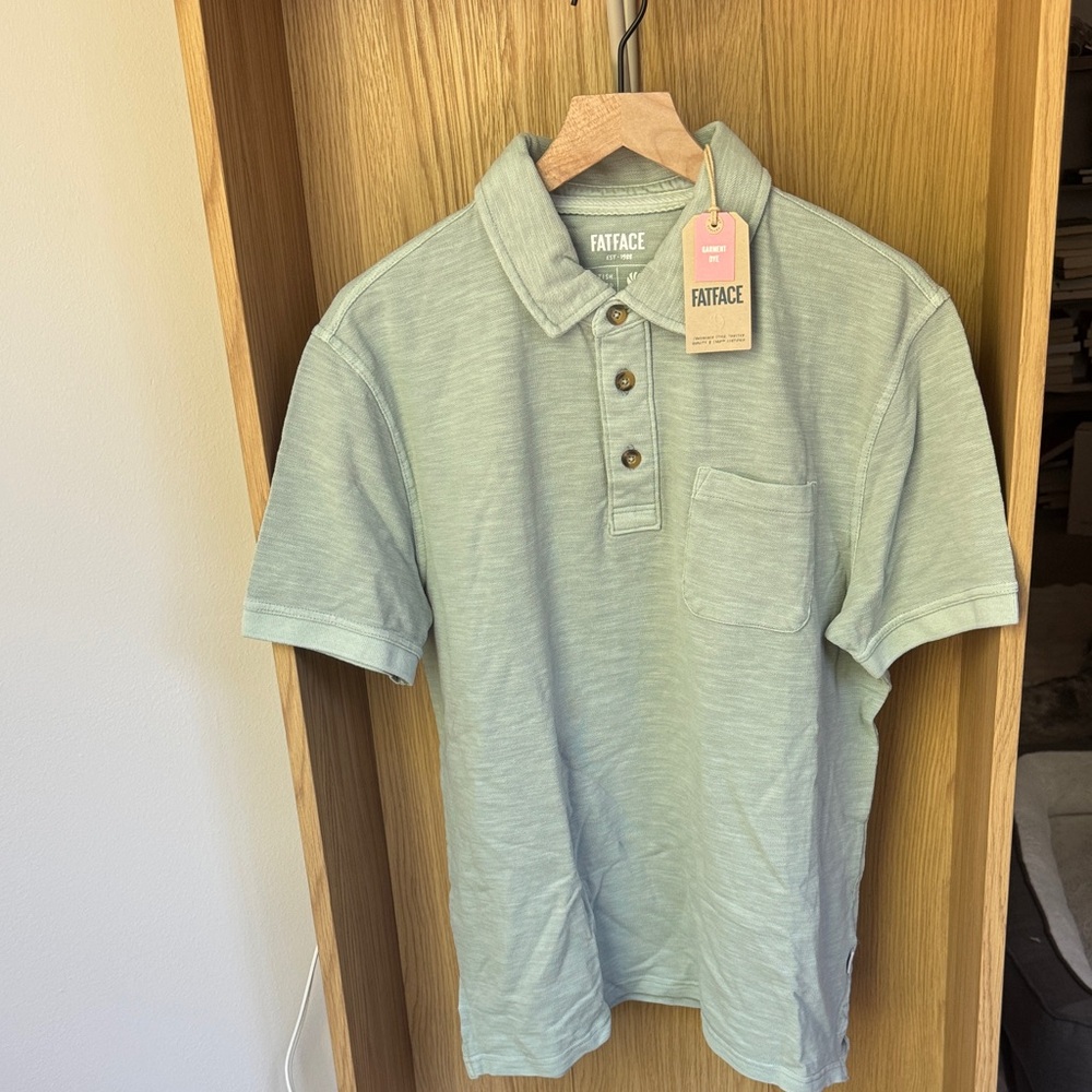 NWT Fat Face Mint Polo Shirt with Chest Pocket
